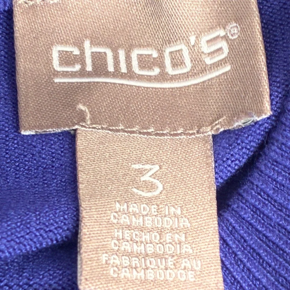 Chico's mock neck sweater Women's XL Purple Long sleeve Soft Office Weekend